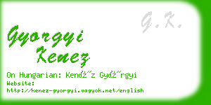 gyorgyi kenez business card